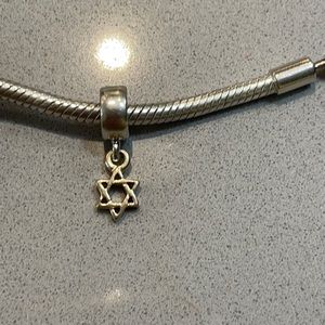 Pandora two tone Star of David charm